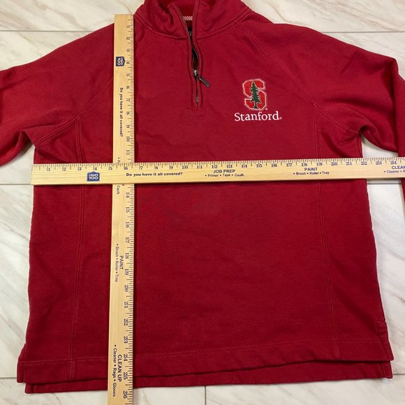 Jansport Stanford University 1/4 Zip Pullover Sweatshirt Cardinal Relaxed XL - Picture 6 of 6